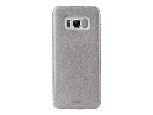 PURO Shine - Baksidedeksel for mobiltelefon - polykarbonat, termoplast-polyuretan (TPU) - sølv - for Samsung Galaxy S8+