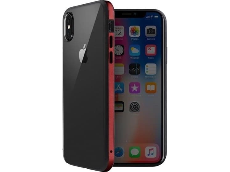 UNIQ etui Valencia Clear iPhone Xs Max czerwony/crimson red