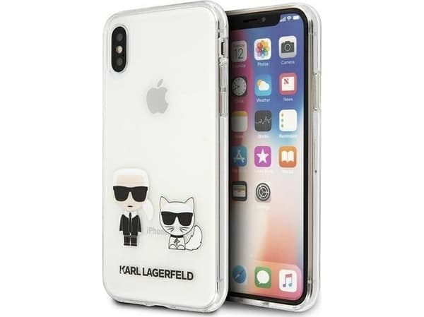 Deksel Karl Lagerfeld KLHCI65CKTR iPhone X s Max Hard Deksel Gjennomsiktig Karl & Choupette