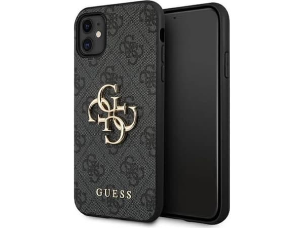 Guess Guess GUHCN614GMGGR iPhone 11 6,1" szary/grey hardcase 4G Big Metal Logo