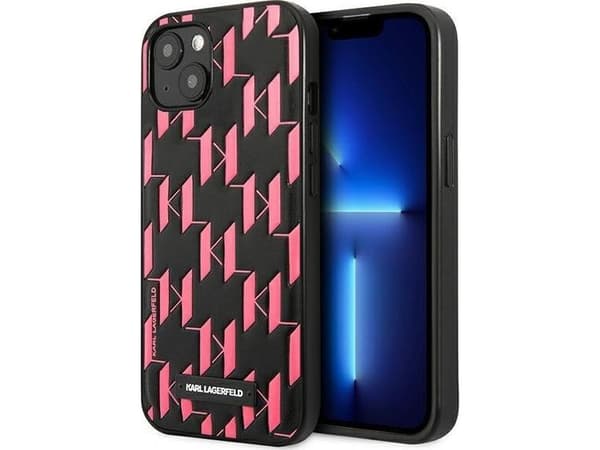 Karl Lagerfeld KLHCP13SMNMP1P iPhone 13 mini 5.4" hardcase pink Monogram Plaque