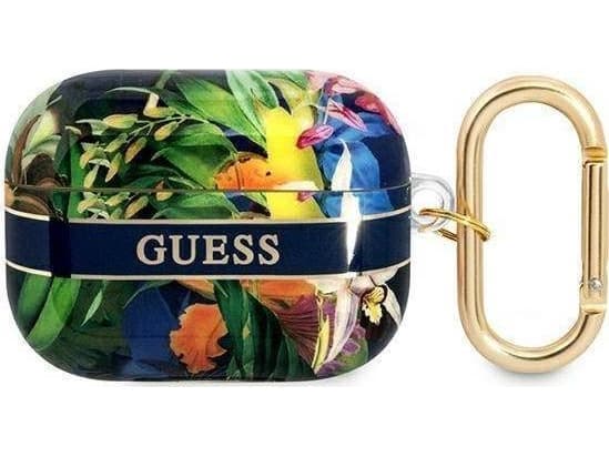 Guess GUAPHHFLB AirPods Pro Cover Blue/Blue Floral Strap Collection