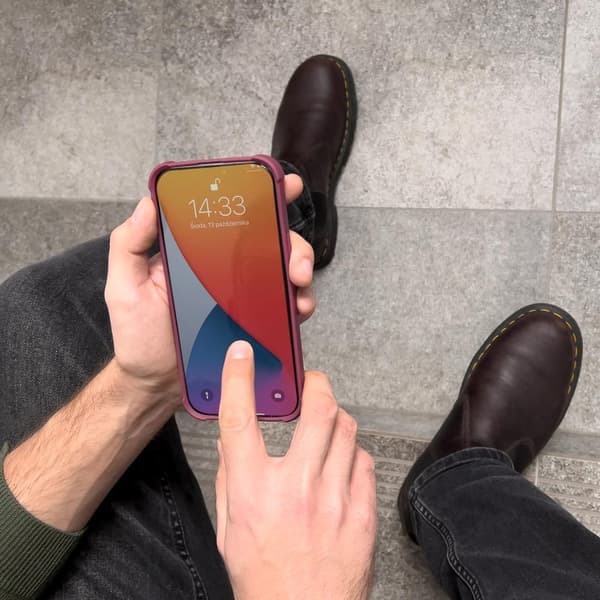iPhone 13 Mini -Bumper Mjuk Korthållare Skal - Rosa