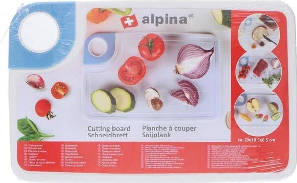 Alpina - skjærebrett laget av slitesterk plast (blått håndtak)