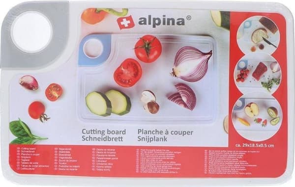Alpina - skjærebrett laget av slitesterk plast (grå håndtak)