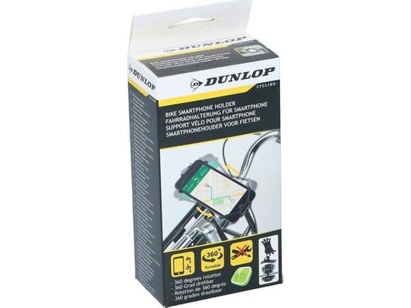 Dunlop - Telefon sykkelholder 10-15 cm Rotary (grå)