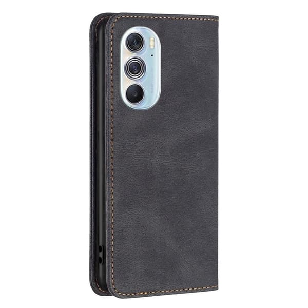 Lompakkoteline Puhelinkotelo Motorola Edge 30 Prolle - Musta