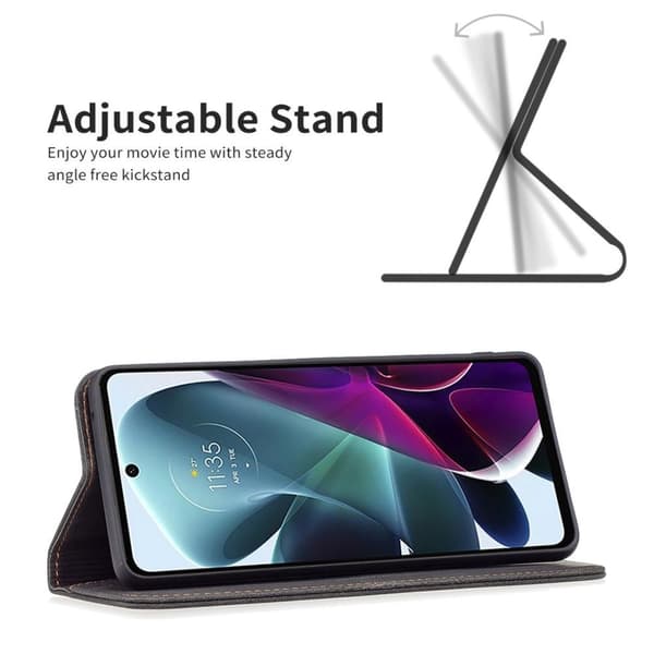 Lompakkoteline Puhelinkotelo Motorola Edge 30 Prolle - Musta