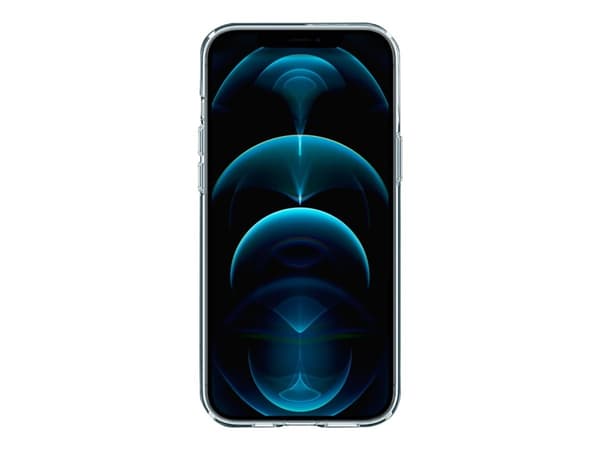 Spigen Liquid Crystal - Baksidesskydd för mobiltelefon - termoplastisk polyuretan (TPU) - CrystalClear - för Apple iPhone 12, 12 Pro