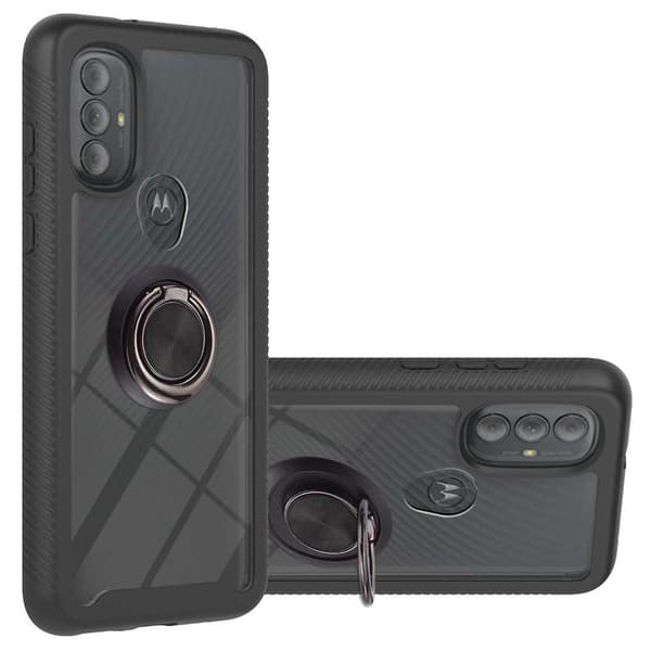Motorola Moto G Power (2022) Armor skal med Finger Ring och metall - Svart