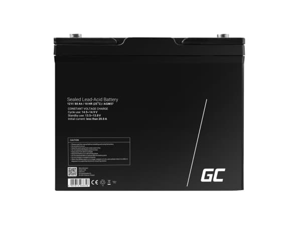 Green Cell AGM VRLA 12V 80Ah vedlikeholdsfritt batteri for melex bobilklippervogn