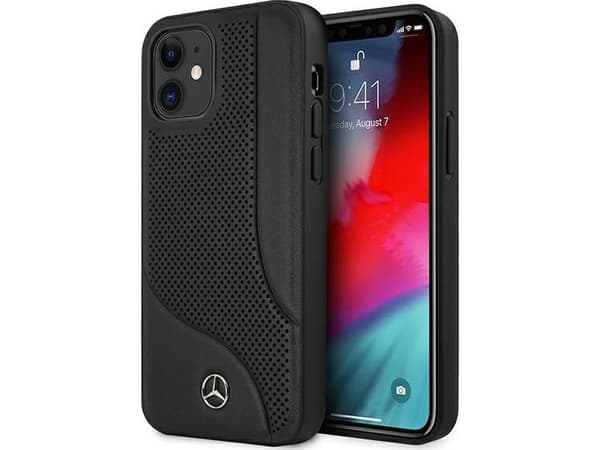Mercedes Mercedes Mehcp12Scdobk Iphone 12 Mini 5,4" Czarny/Black Hardcase Leather Perforated Area