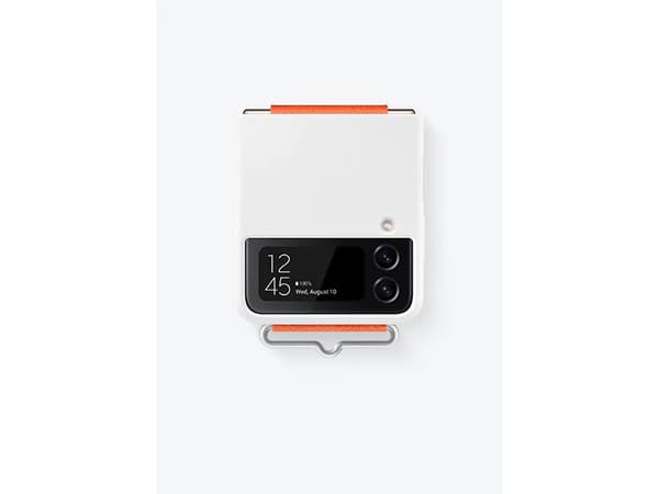 Samsung EF-GF721 - Bakdeksel til mobiltelefon - silikon - hvit - til Galaxy Z Flip4