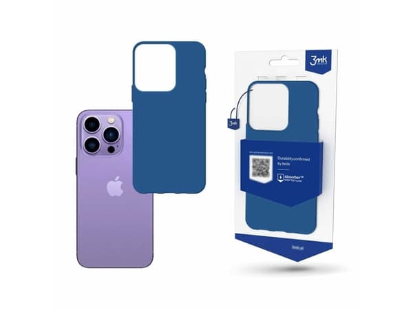 iPhone 14 Pro Max-deksel fra 3mk Matt Case-serien - blå