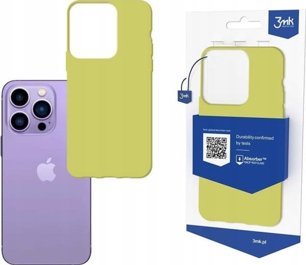 iPhone 14 Pro Max-deksel fra 3mk Matt Case-serien - lime
