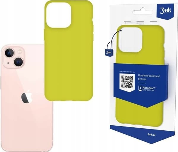 iPhone 14-deksel fra 3mk Matt Case-serien - lime
