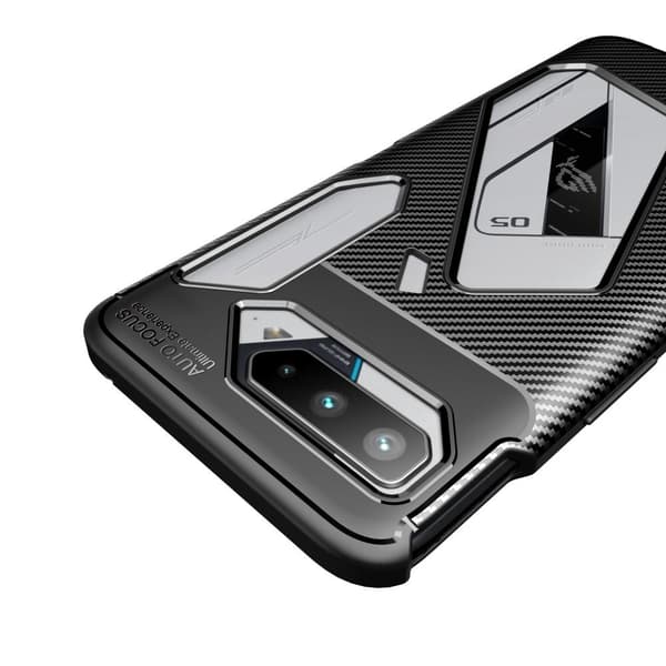 Asus ROG Phone 5 TPU Karbonfiber Tekstur - Svart