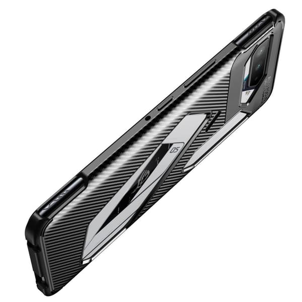 Asus ROG Phone 5 TPU Karbonfiber Tekstur - Svart