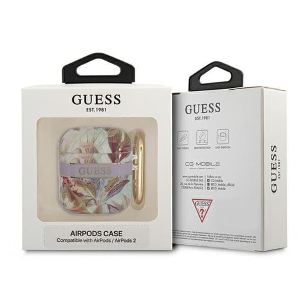 Guess AirPods Skal Flower Strap Collection - Lila