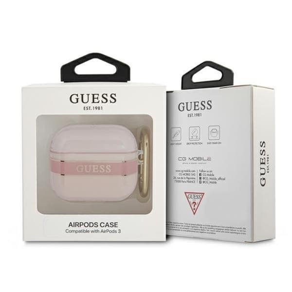 Guess AirPods 3 Skal Strap Collection - Rosa