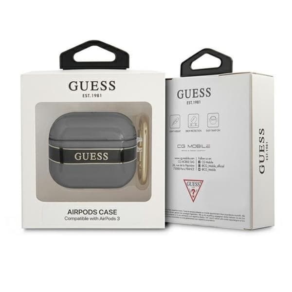 Guess AirPods 3 Skal Strap Collection - Svart