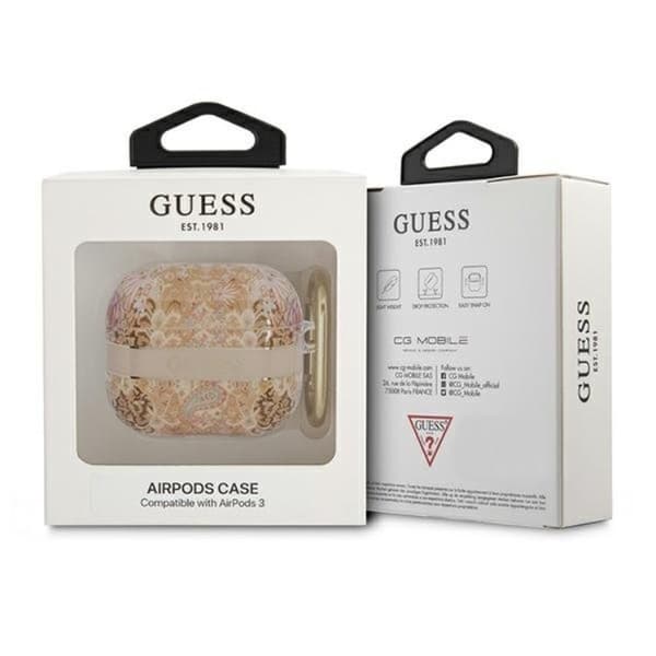 Guess AirPods 3 Skal Paisley Strap Collection - Guld