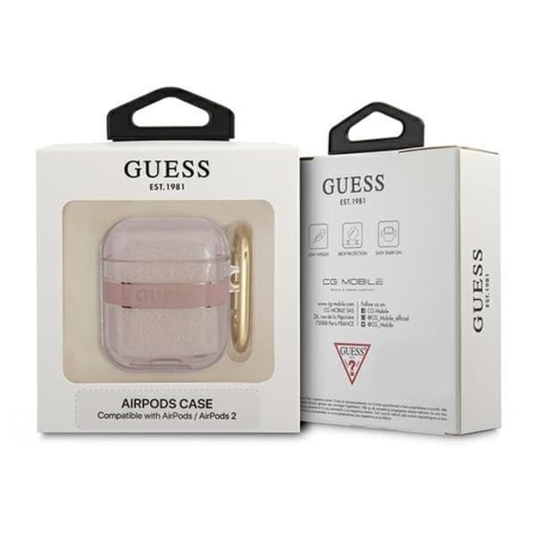 Guess AirPods Skal Strap Collection - Rosa