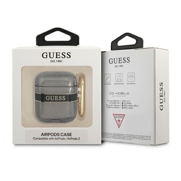 Guess AirPods Skal Strap Collection - Svart
