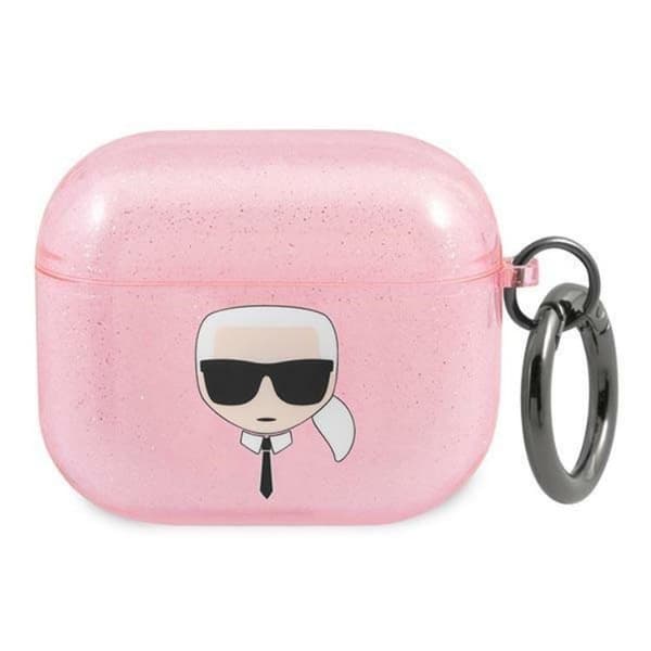 Karl Lagerfeld AirPods 3 Skal Glitter - Rosa