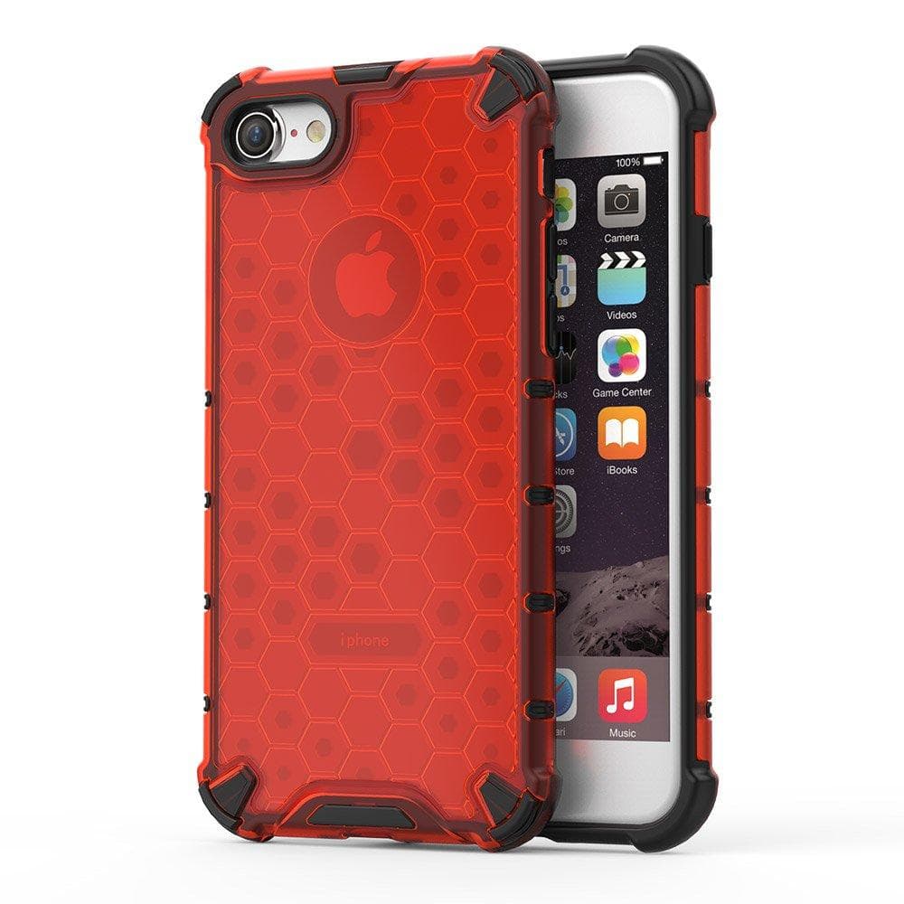iPhone 7/8/SE (2020/2022) Skal Honeycomb Armor - Röd