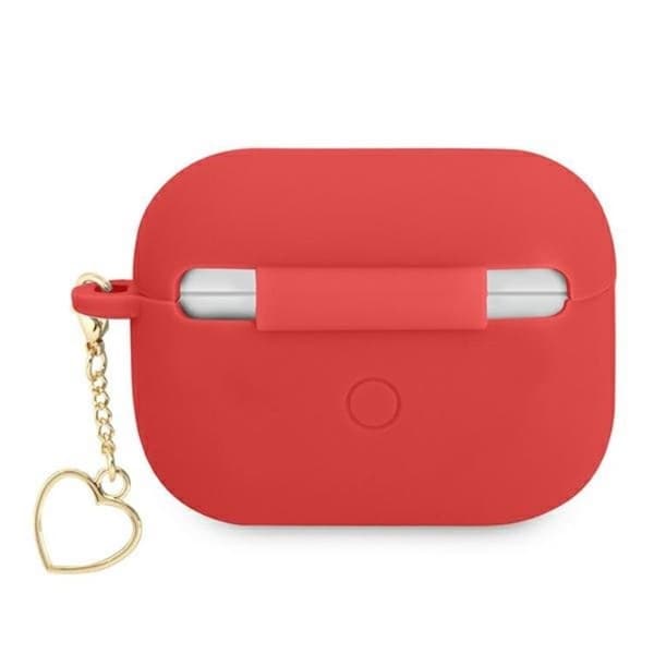 Guess AirPods Pro Skal Silicone Charm Heart  - Röd