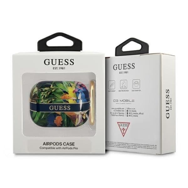 Guess AirPods Pro Skal Flower Strap Collection - Blå