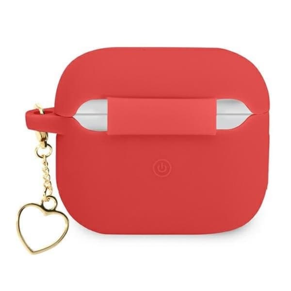 Guess AirPods 3 Skal Silicone Charm Heart - Röd