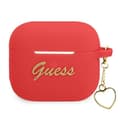 Miniatyrbild 1 av 3: Guess AirPods 3 Skal Silicone Charm Heart - Röd