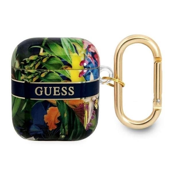 Guess AirPods Skal Flower Strap Collection - Blå
