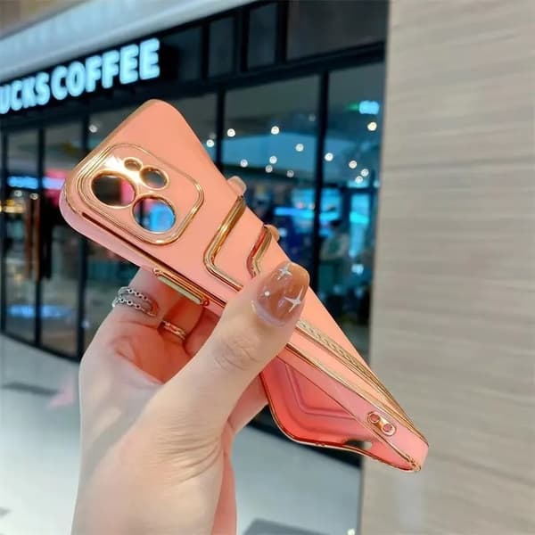 iPhone 13 Pro case wallet card holder silicone white rose gold