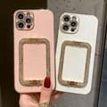 Miniatyrbilde 3 av 9: iPhone 13 Pro case handle with strass diamonds stand black white pink