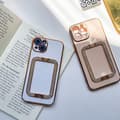 Miniatyrbilde 6 av 9: iPhone 13 Pro case handle with strass diamonds stand black white pink