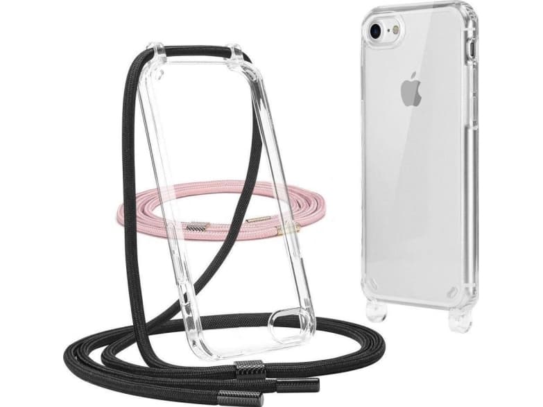 Tech-protect Flexair Chain case Apple iPhone SE 2022/SE 2020/8/7 Black & Pink