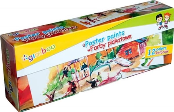 Gimboo Posterfärger 12 färger 20 ml