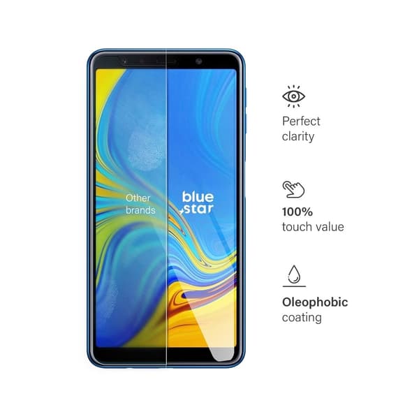 Blue Star Härdat Glas Skärmskydd till Samsung A7 2018