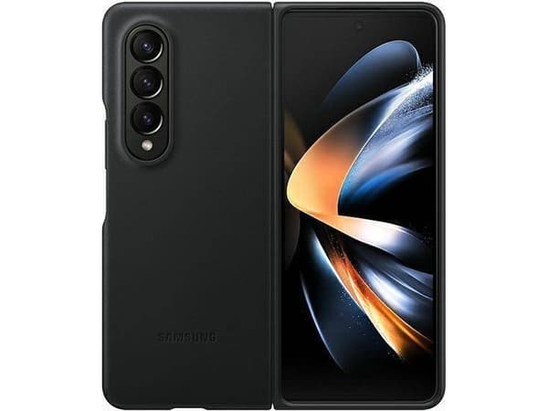 Samsung EF-VF936 - Baksidedeksel for mobiltelefon - lær - svart - for Galaxy Z Fold4