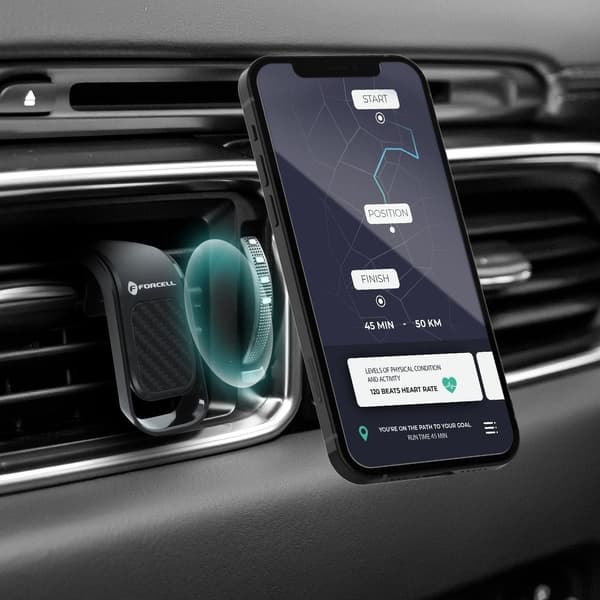 Forcell Magnetisk Mobilhållare B060 För Luftventil F-Grip - Svart