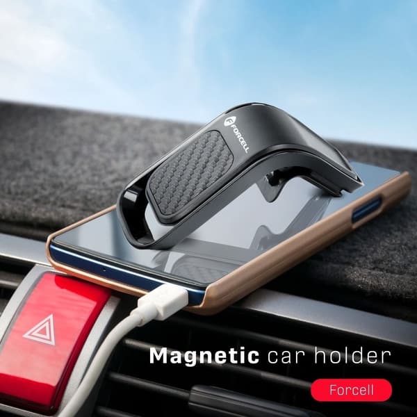 Forcell Magnetisk Mobilhållare B060 För Luftventil F-Grip - Svart