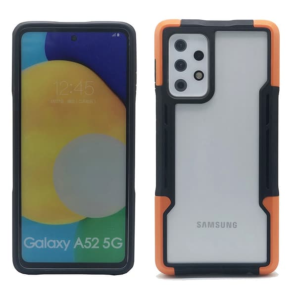 Samsung Galaxy A52 - Stilrent Skyddande Skal Orange Orange