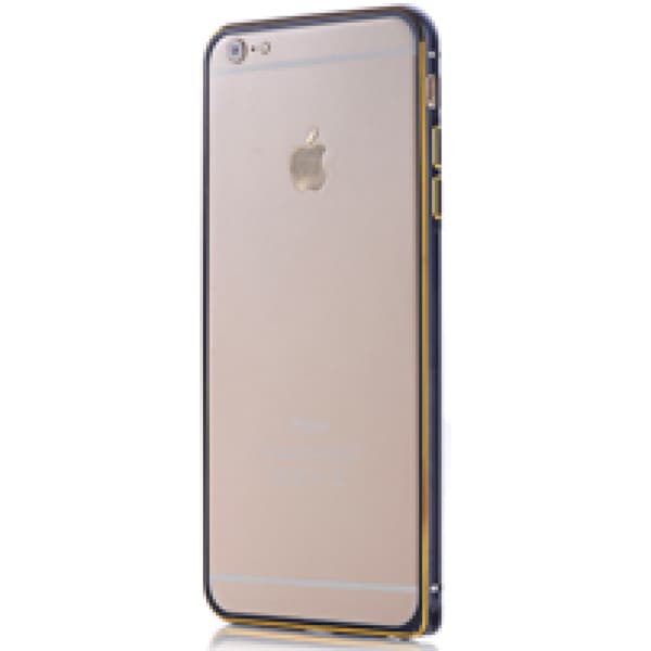 iPhone 6 Plus Bumper Skal i Aluminium - Svart/Guld