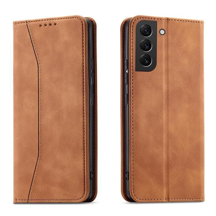 Galaxy S22 Plånboksfodral Magnet Fancy - Brun
