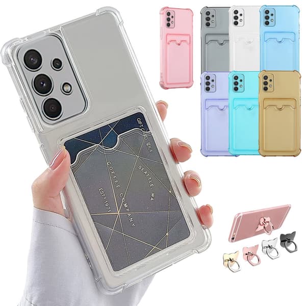 Samsung Galaxy A13 4G - Card Cover / Beskyttelse Transparent Grey