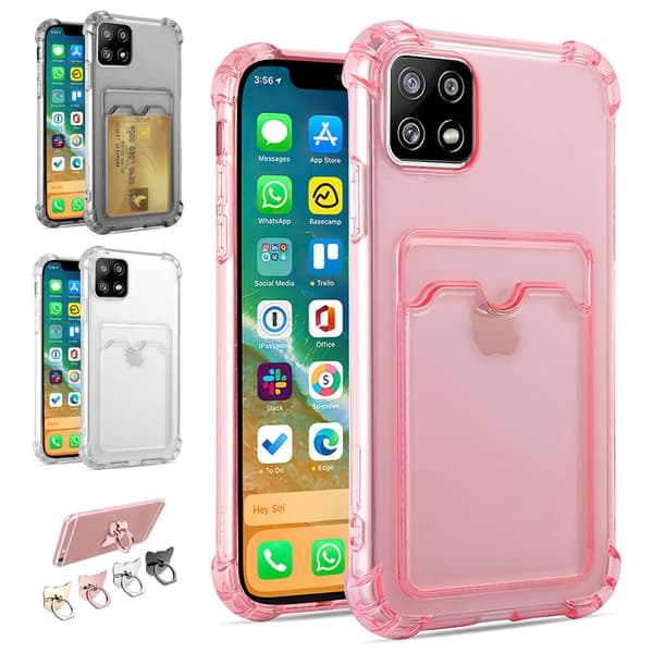 Samsung Galaxy A22 5G - Card Kuori / Suoja Pink