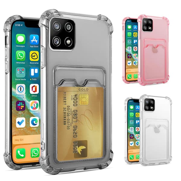 Samsung Galaxy A22 5G - Card Cover / Beskyttelse Transparent Transparent